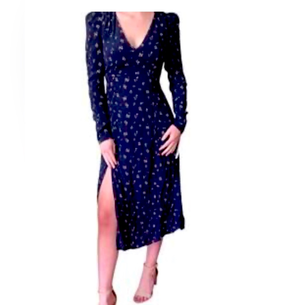Madison & Berkeley V-Neck Midi Dress